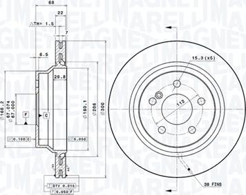 Magneti Marelli 360406071601 - Bremžu diski autodraugiem.lv