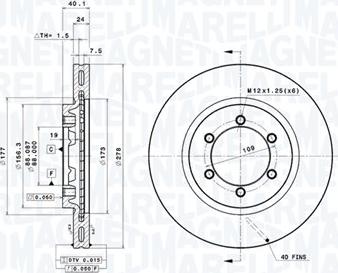 Magneti Marelli 360406071301 - Bremžu diski autodraugiem.lv