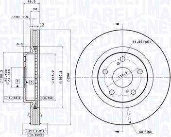 Magneti Marelli 360406078801 - Bremžu diski autodraugiem.lv