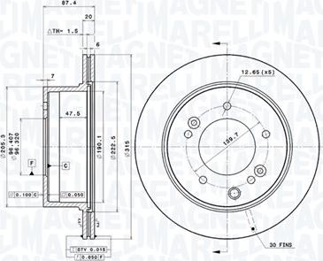 Magneti Marelli 360406078301 - Bremžu diski autodraugiem.lv