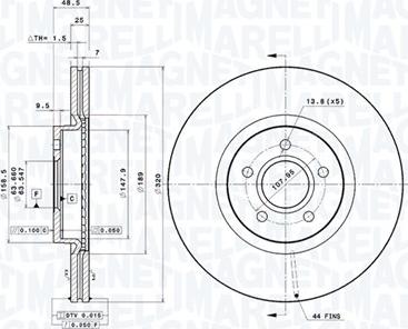 Magneti Marelli 360406077900 - Bremžu diski autodraugiem.lv