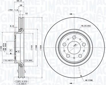 Magneti Marelli 360406077400 - Bremžu diski autodraugiem.lv