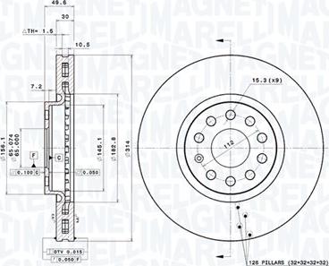 Magneti Marelli 360406148501 - Bremžu diski autodraugiem.lv