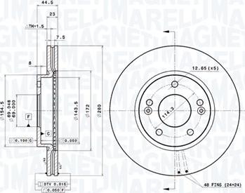 Magneti Marelli 360406154301 - Bremžu diski autodraugiem.lv