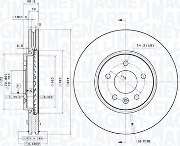 Magneti Marelli 360406155401 - Bremžu diski autodraugiem.lv