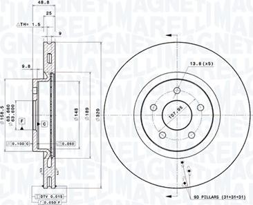 Magneti Marelli 360406156401 - Bremžu diski autodraugiem.lv