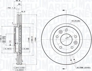 Magneti Marelli 360406156801 - Bremžu diski autodraugiem.lv