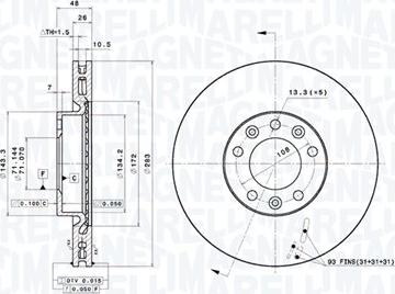 Magneti Marelli 360406157601 - Bremžu diski autodraugiem.lv