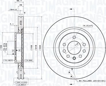 Magneti Marelli 360406165301 - Bremžu diski autodraugiem.lv