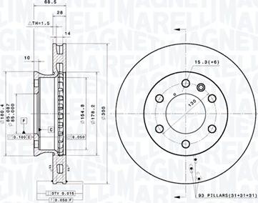 Magneti Marelli 360406166001 - Bremžu diski autodraugiem.lv