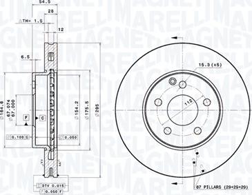 Magneti Marelli 360406161401 - Bremžu diski autodraugiem.lv