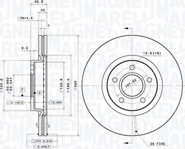 Magneti Marelli 360406162901 - Bremžu diski autodraugiem.lv