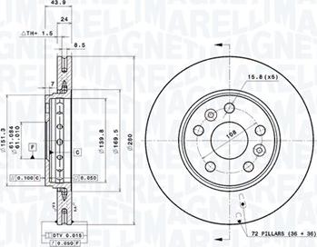 Magneti Marelli 360406106901 - Bremžu diski autodraugiem.lv