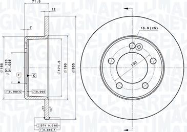 Magneti Marelli 360406106400 - Bremžu diski autodraugiem.lv