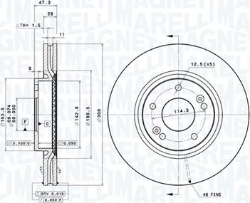 Magneti Marelli 360406108801 - Bremžu diski autodraugiem.lv