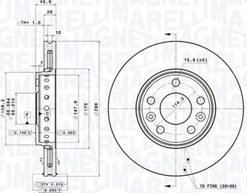 Magneti Marelli 360406108301 - Bremžu diski autodraugiem.lv