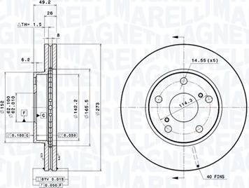 Magneti Marelli 360406102001 - Bremžu diski autodraugiem.lv