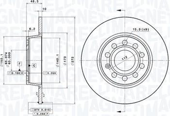 Magneti Marelli 360406107801 - Bremžu diski autodraugiem.lv