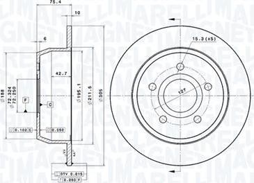 Magneti Marelli 360406119901 - Bremžu diski autodraugiem.lv