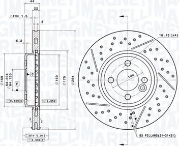 Magneti Marelli 360406114901 - Bremžu diski autodraugiem.lv