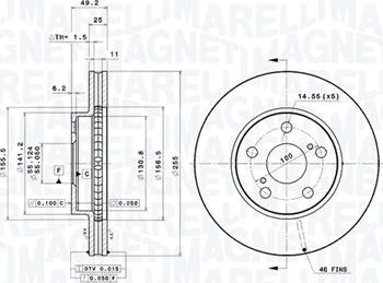 Magneti Marelli 360406115501 - Bremžu diski autodraugiem.lv