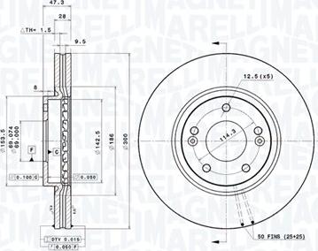 Magneti Marelli 360406115301 - Bremžu diski autodraugiem.lv