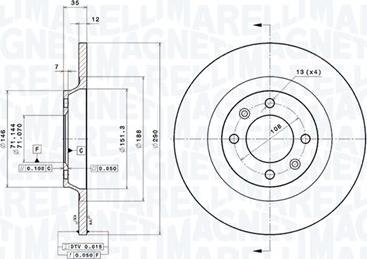 Magneti Marelli 360406116201 - Bremžu diski autodraugiem.lv