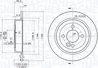 Magneti Marelli 360406110901 - Bremžu diski autodraugiem.lv