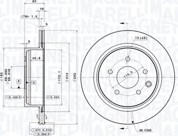 Magneti Marelli 360406110101 - Bremžu diski autodraugiem.lv