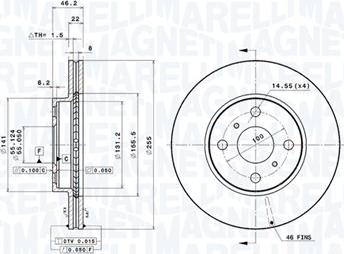 Magneti Marelli 360406110801 - Bremžu diski autodraugiem.lv