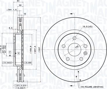 Magneti Marelli 360406111101 - Bremžu diski autodraugiem.lv