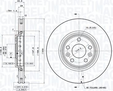 Magneti Marelli 360406112101 - Bremžu diski autodraugiem.lv