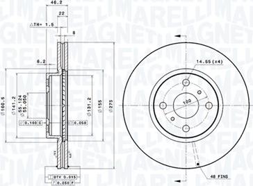 Magneti Marelli 360406112301 - Bremžu diski autodraugiem.lv