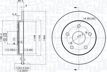 Magneti Marelli 360406117301 - Bremžu diski autodraugiem.lv