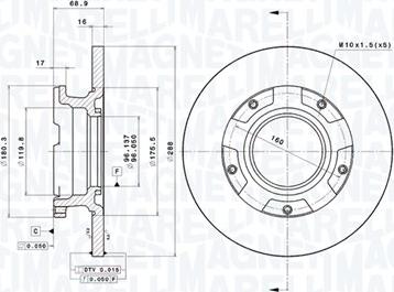 Magneti Marelli 360406184400 - Bremžu diski autodraugiem.lv