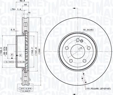 Magneti Marelli 360406184504 - Bremžu diski autodraugiem.lv