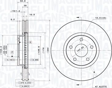 Magneti Marelli 360406184801 - Bremžu diski autodraugiem.lv