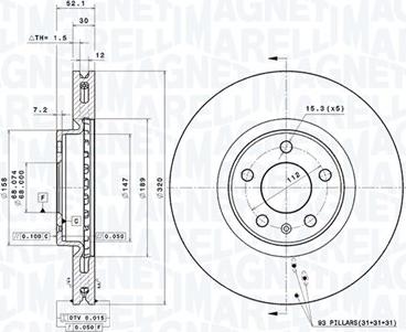 Magneti Marelli 360406184201 - Bremžu diski autodraugiem.lv