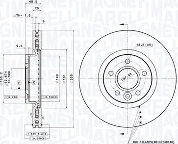 Magneti Marelli 360406185901 - Bremžu diski autodraugiem.lv