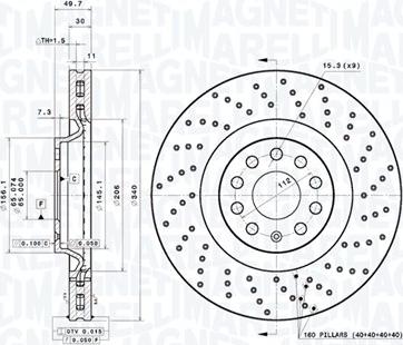 Magneti Marelli 360406185402 - Bremžu diski autodraugiem.lv