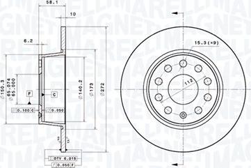 Magneti Marelli 360406186701 - Bremžu diski autodraugiem.lv