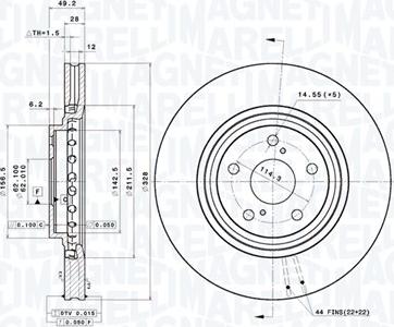 Magneti Marelli 360406180601 - Bremžu diski autodraugiem.lv