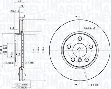 Magneti Marelli 360406180801 - Bremžu diski autodraugiem.lv