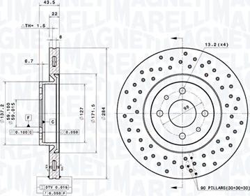 Magneti Marelli 360406181301 - Bremžu diski autodraugiem.lv