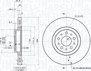 Magneti Marelli 360406181701 - Bremžu diski autodraugiem.lv