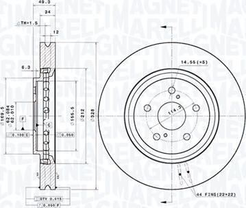 Magneti Marelli 360406188401 - Bremžu diski autodraugiem.lv