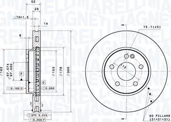 Magneti Marelli 360406188001 - Bremžu diski autodraugiem.lv