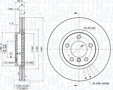 Magneti Marelli 360406188101 - Bremžu diski autodraugiem.lv