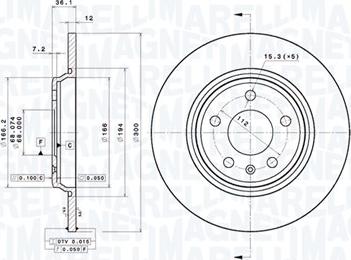 Magneti Marelli 360406183401 - Bremžu diski autodraugiem.lv