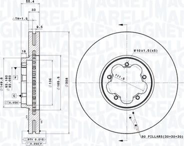 Magneti Marelli 360406183500 - Bremžu diski autodraugiem.lv